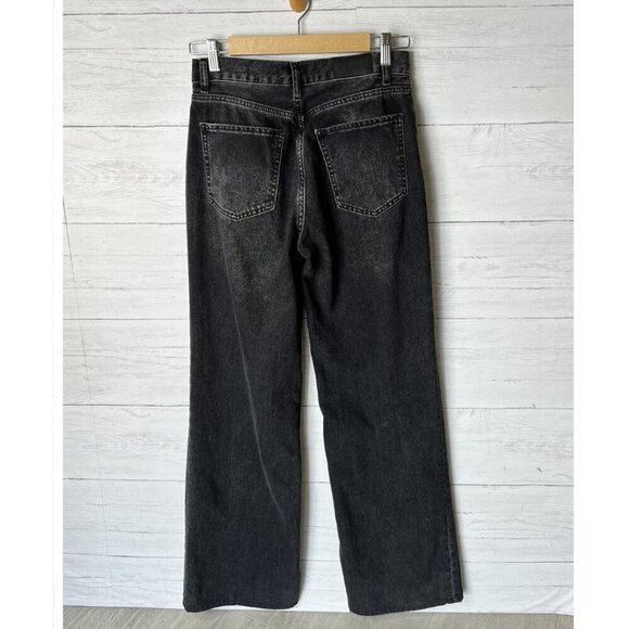 Rails Jeans Womens Size 26 Black The Getty High Rise Wide Leg Button Fly - Picture 15 of 16